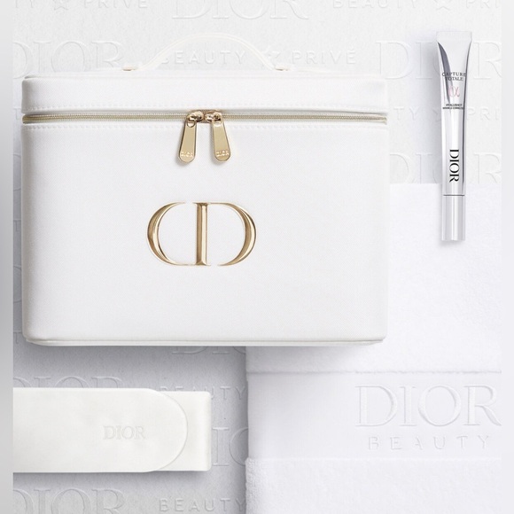 Dior White Vanity Case, hand towel, spa headband & hyalushot - Picture 1 of 1